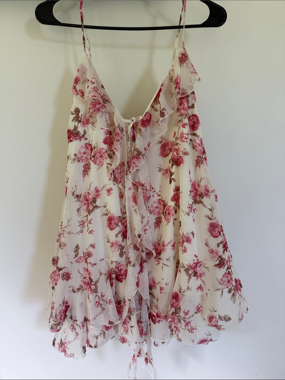 Jessica Simpson Cream Camisole with Pink Rose Print